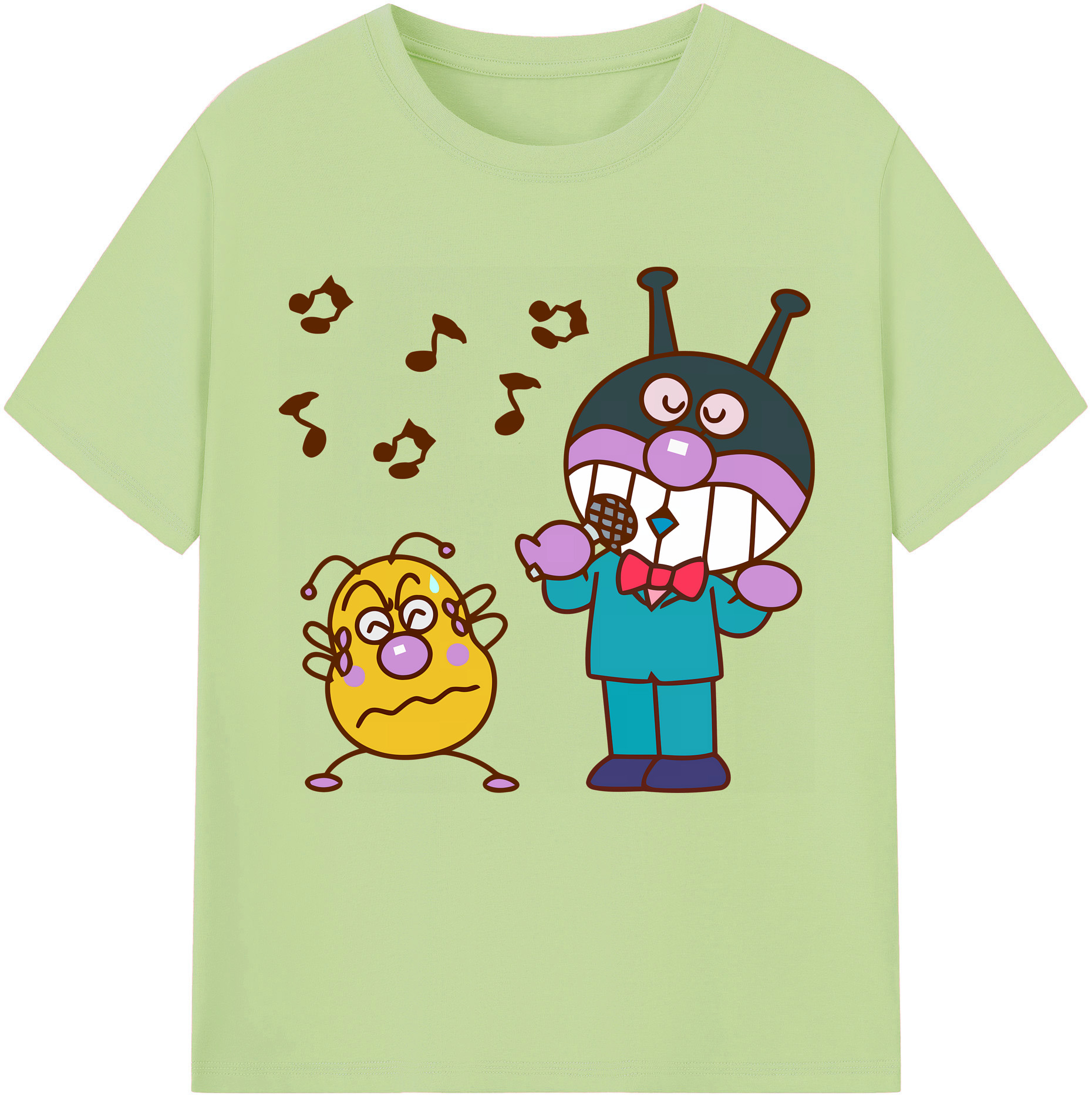 （画像用） アンパンマン Anpanman 綿100％半袖Tシャツ（フロントプリント）